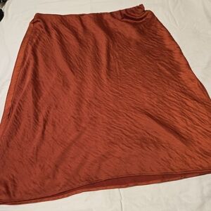 Lane Bryant Double Slit Skirt In Dark Orange Size 18